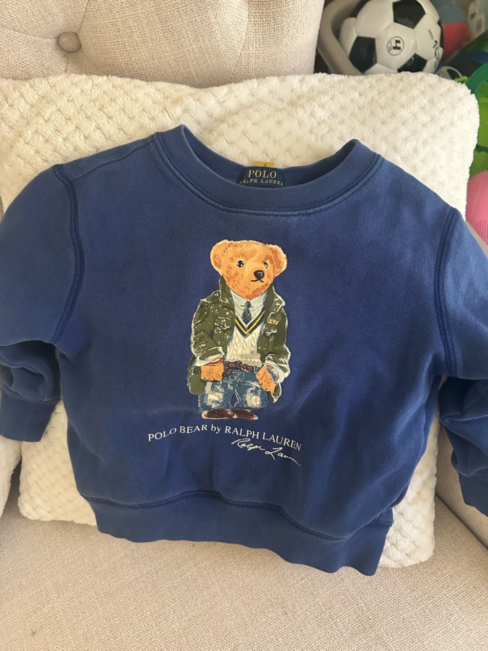Polo by Ralph Lauren Blue Kids Polo Bear Sweatshirt - Picture 2 of 6